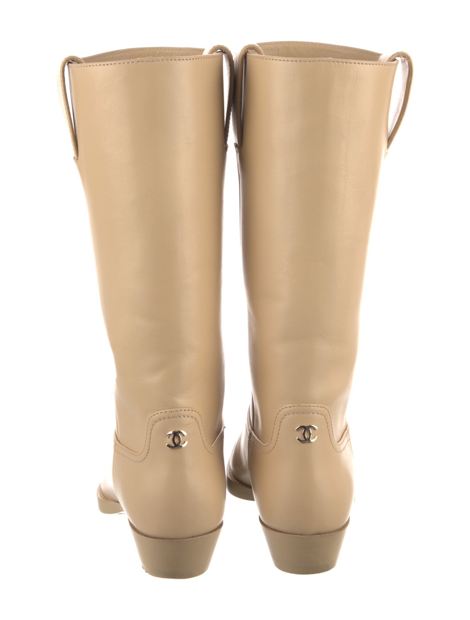 Chanel 2023 Interlocking CC Logo Riding Boots